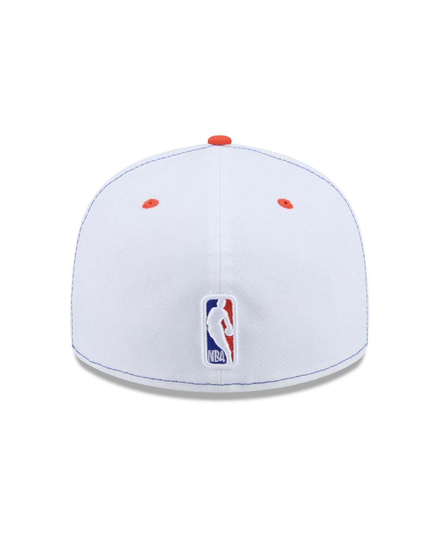 Мужская кепка New Era White/Orange New York Knicks Empire 59FIFTY Fitted Hat — фото 4