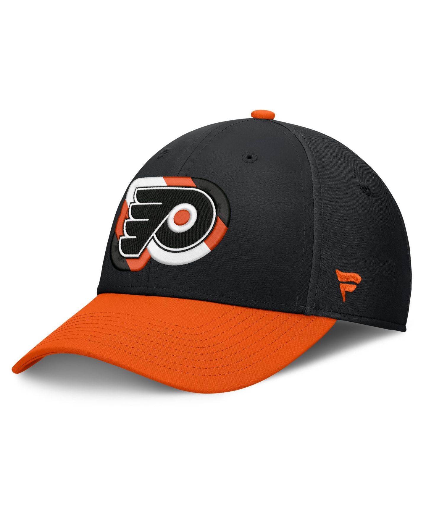 Мужской головной убор Fanatics Black/Orange Philadelphia Flyers Stretch Hat — фото 1