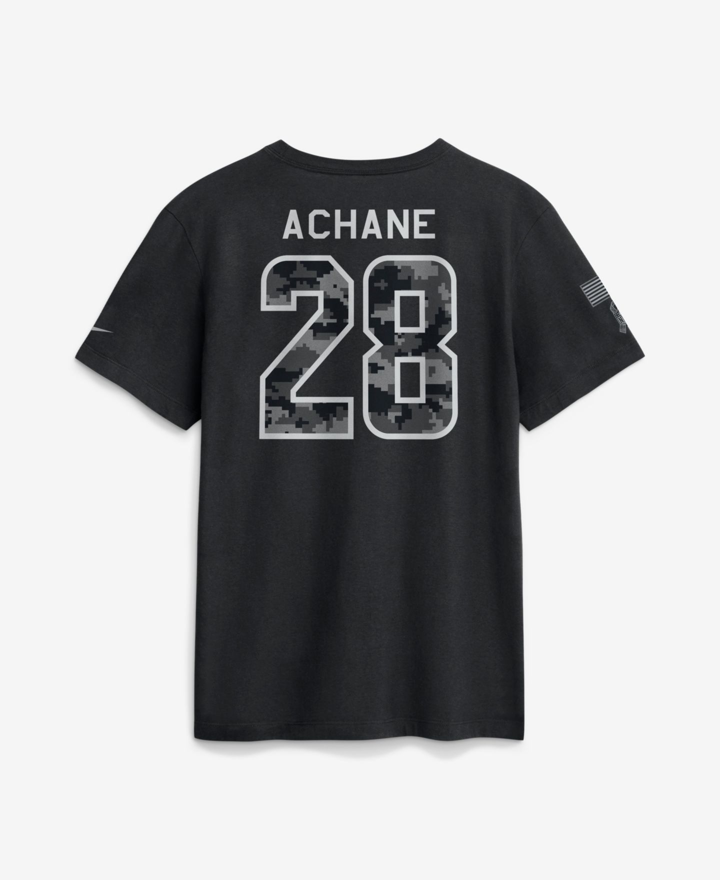 Мужская футболка Nike De’Von Achane Black Miami Dolphins 2026 Salute to Service Name & Number — фото 3