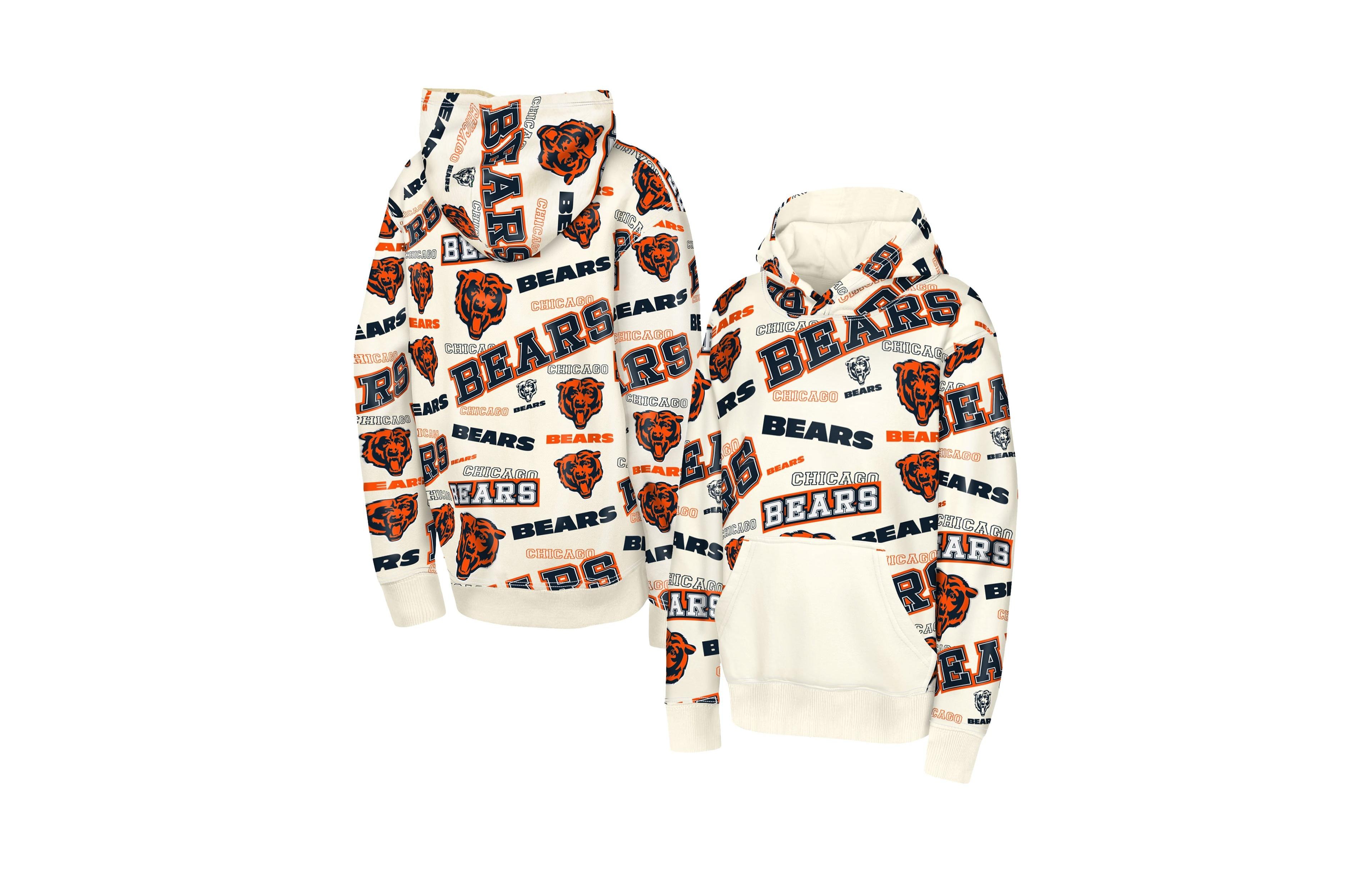 Outerstuff Big Boys' and Girls' Cream Chicago Bears Shake Bake Hoodie