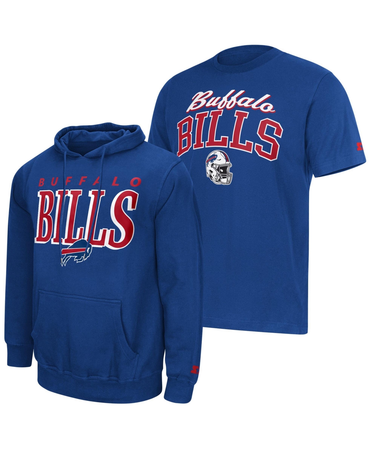 Starter Men's Royal Buffalo Bills Logo T-Shirt Hoodie Set