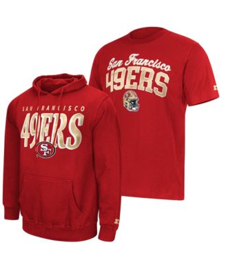 Men's Scarlet San Francisco 49ers Logo T-Shirt Hoodie Set