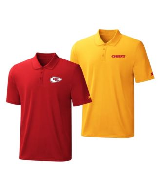 Men's Red/Gold Kansas City Chiefs Logo Polo Shirt, 2-Pack Set