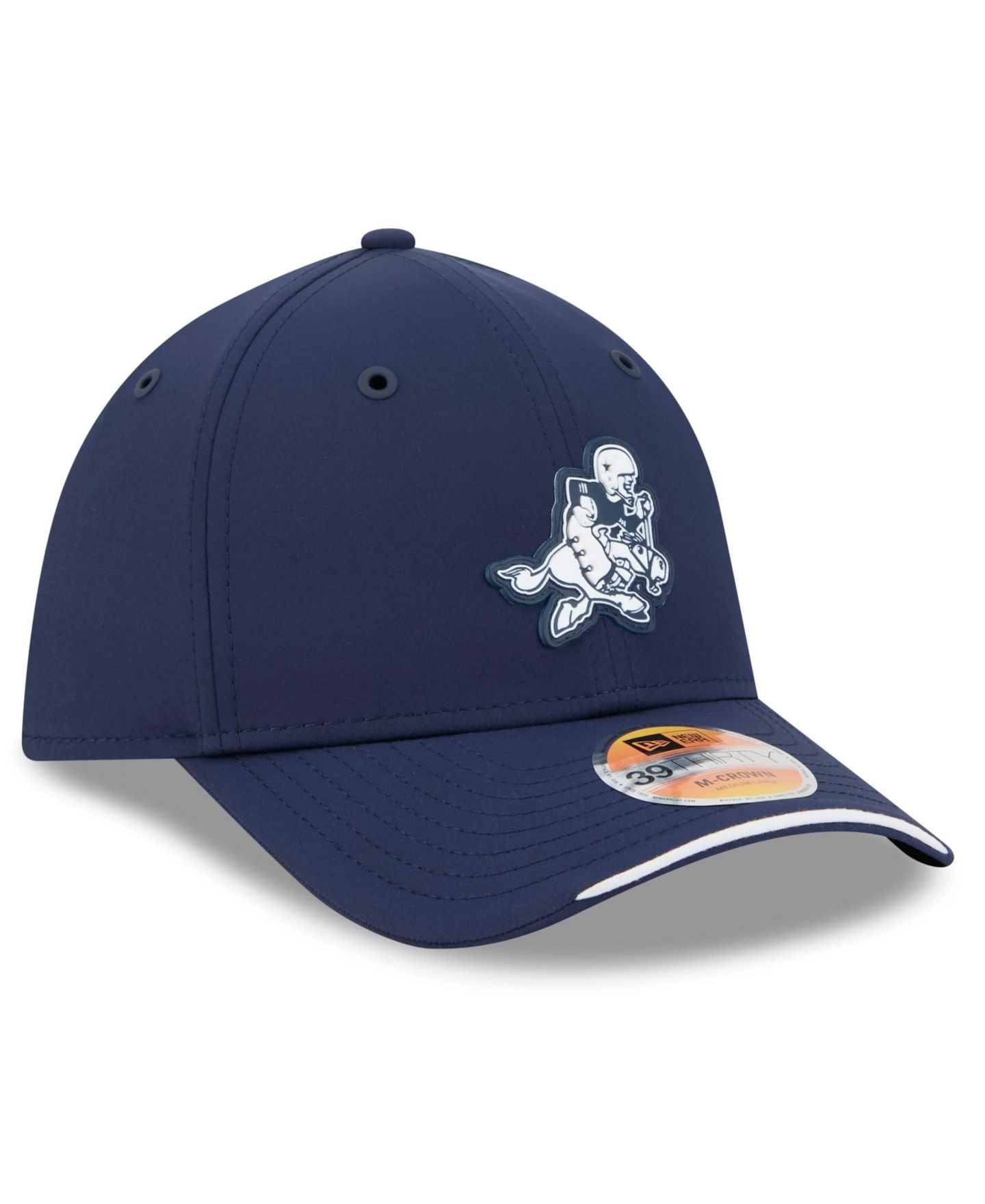 Мужская кепка New Era Navy Dallas Cowboys 2026 Sideline Throwback 39THIRTY M-Crown Flex Hat — фото 3