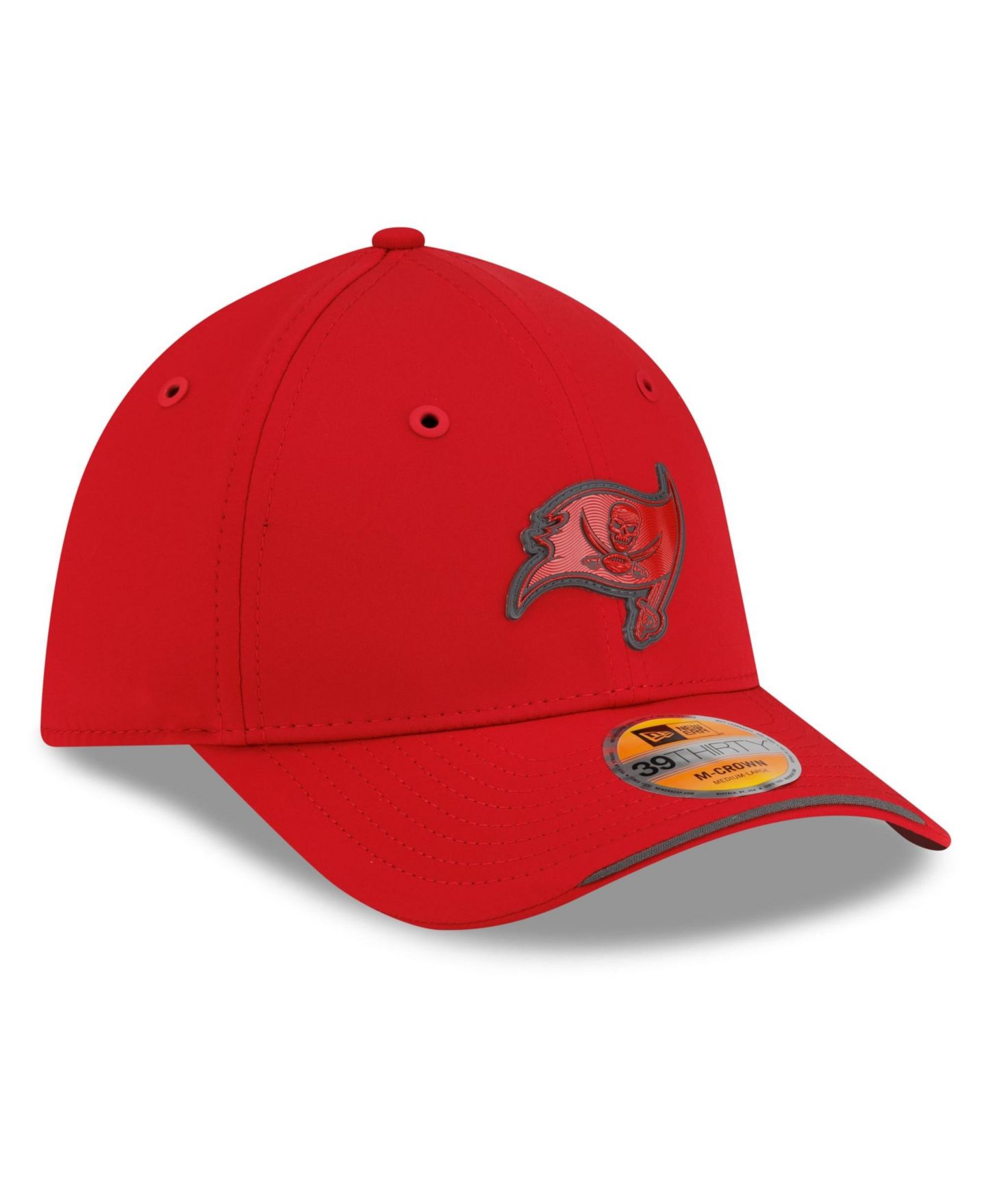 Мужская кепка New Era Red Tampa Bay Buccaneers 2026 Sideline 39THIRTY M-Crown Flex Hat — фото 3
