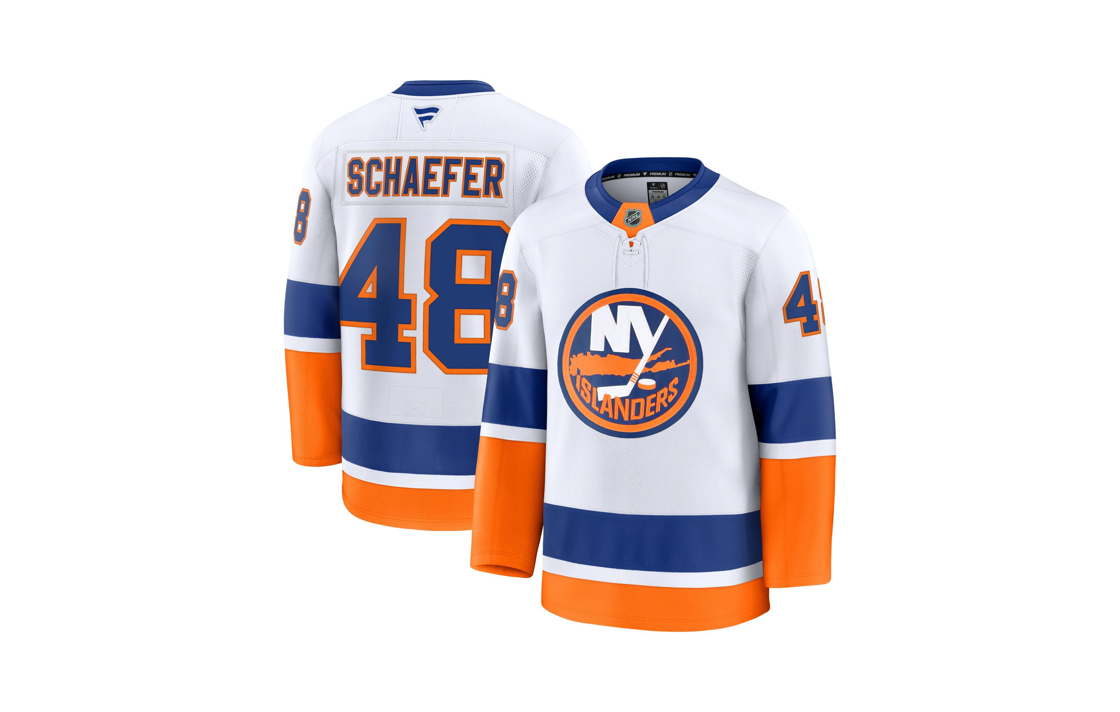 Fanatics Men's Matthew Schaefer White New York Islanders Away Premium Jersey