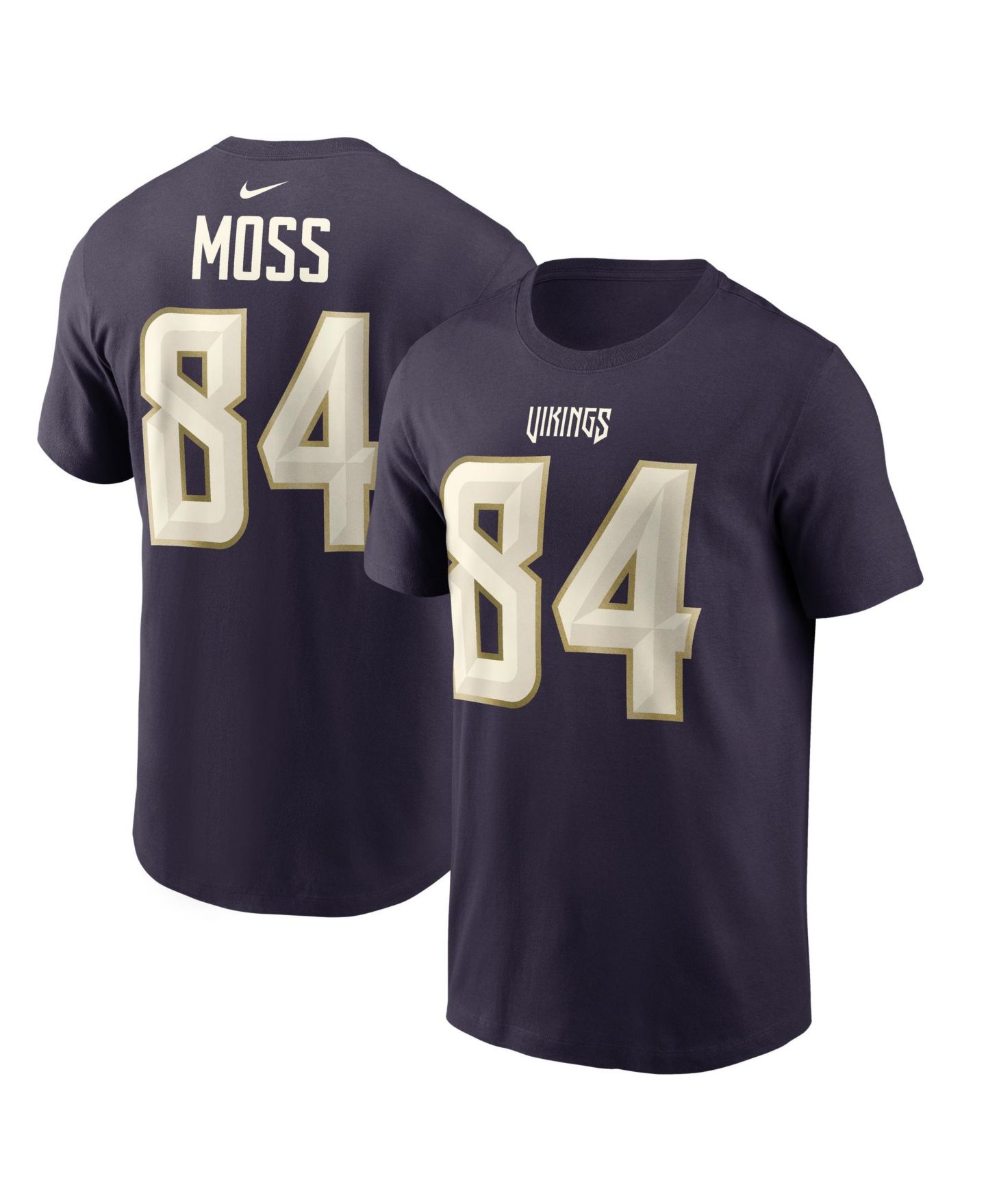 Мужская футболка Nike Randy Moss Purple Minnesota Vikings 2026 Rivalries Collection Player Name & Number — фото 4