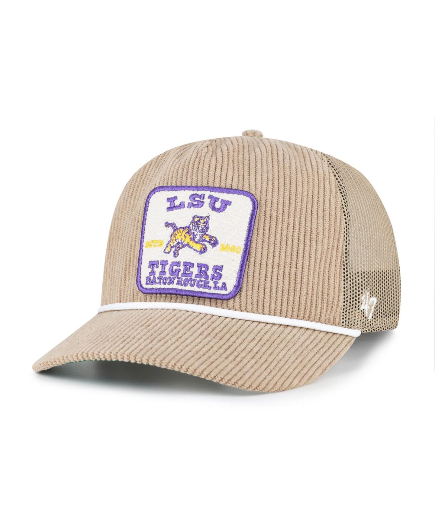 Кепка '47 Brand Khaki LSU Tigers Cordlandia Hitch Adjustable Hat — фото 1