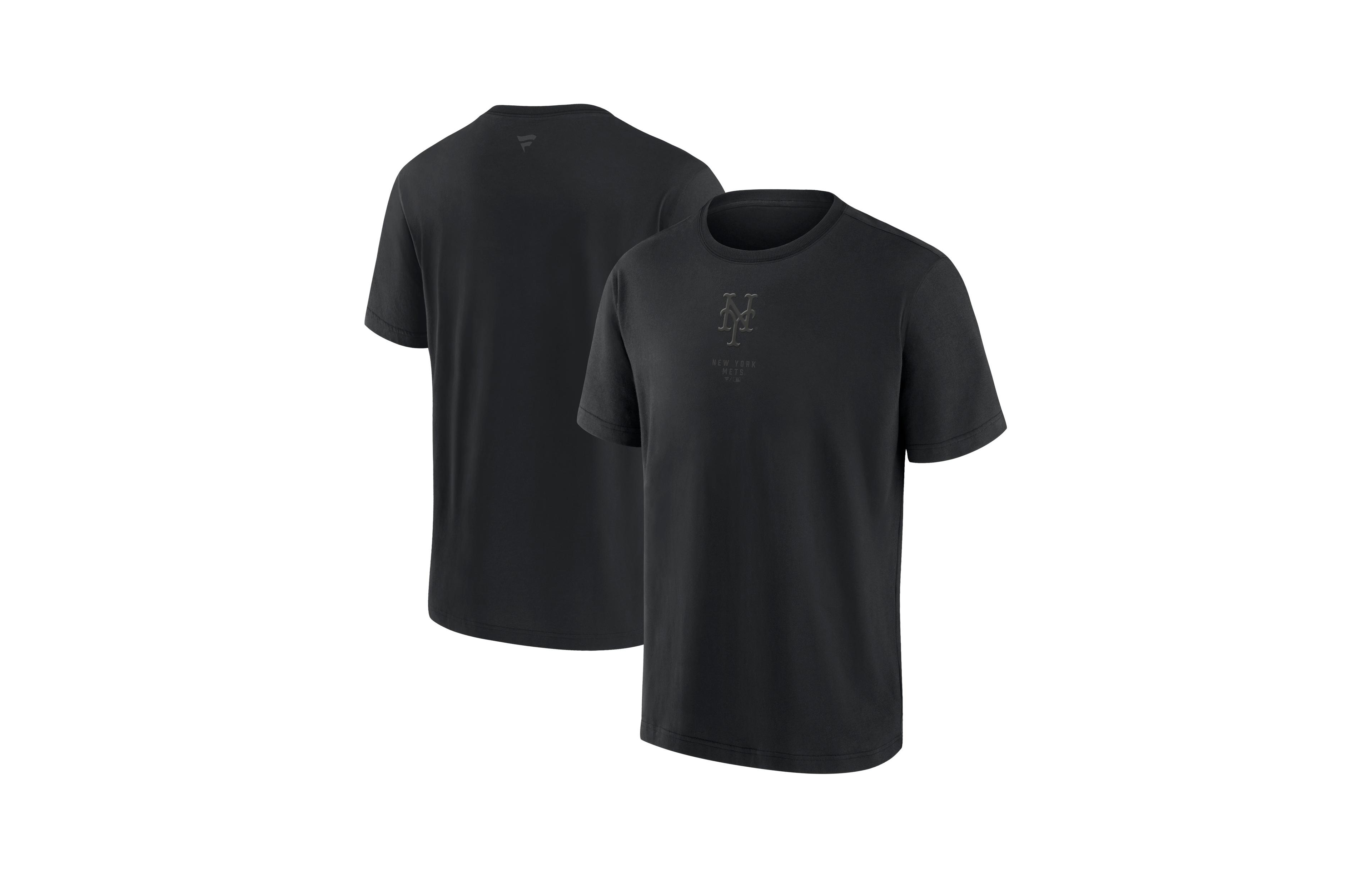 Fanatics Men's New York Mets Black Out Heavyweight T-Shirt
