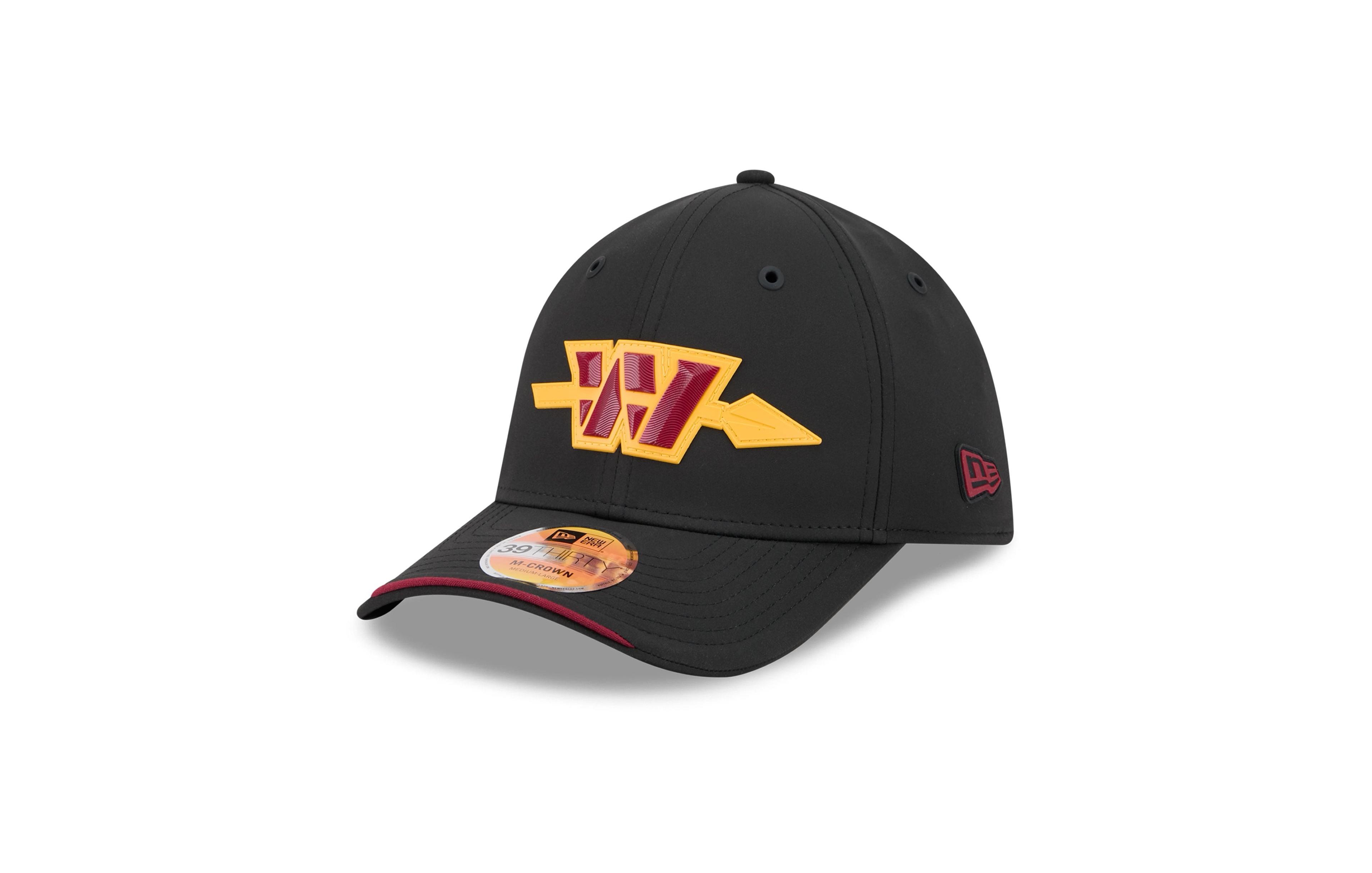 New Era Men's Black Washington Commanders 2026 Sideline Alternate 39THIRTY M-Crown Flex Hat