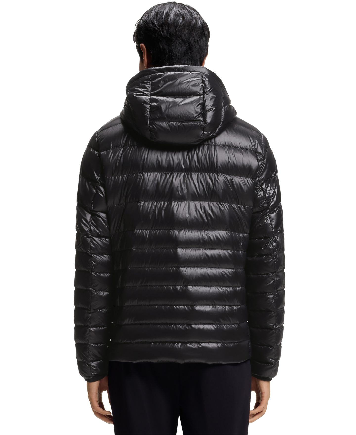 Мужская куртка Hugo Boss BOSS by Water-Repellent Hooded Down, цвет: Чёрный — фото 7