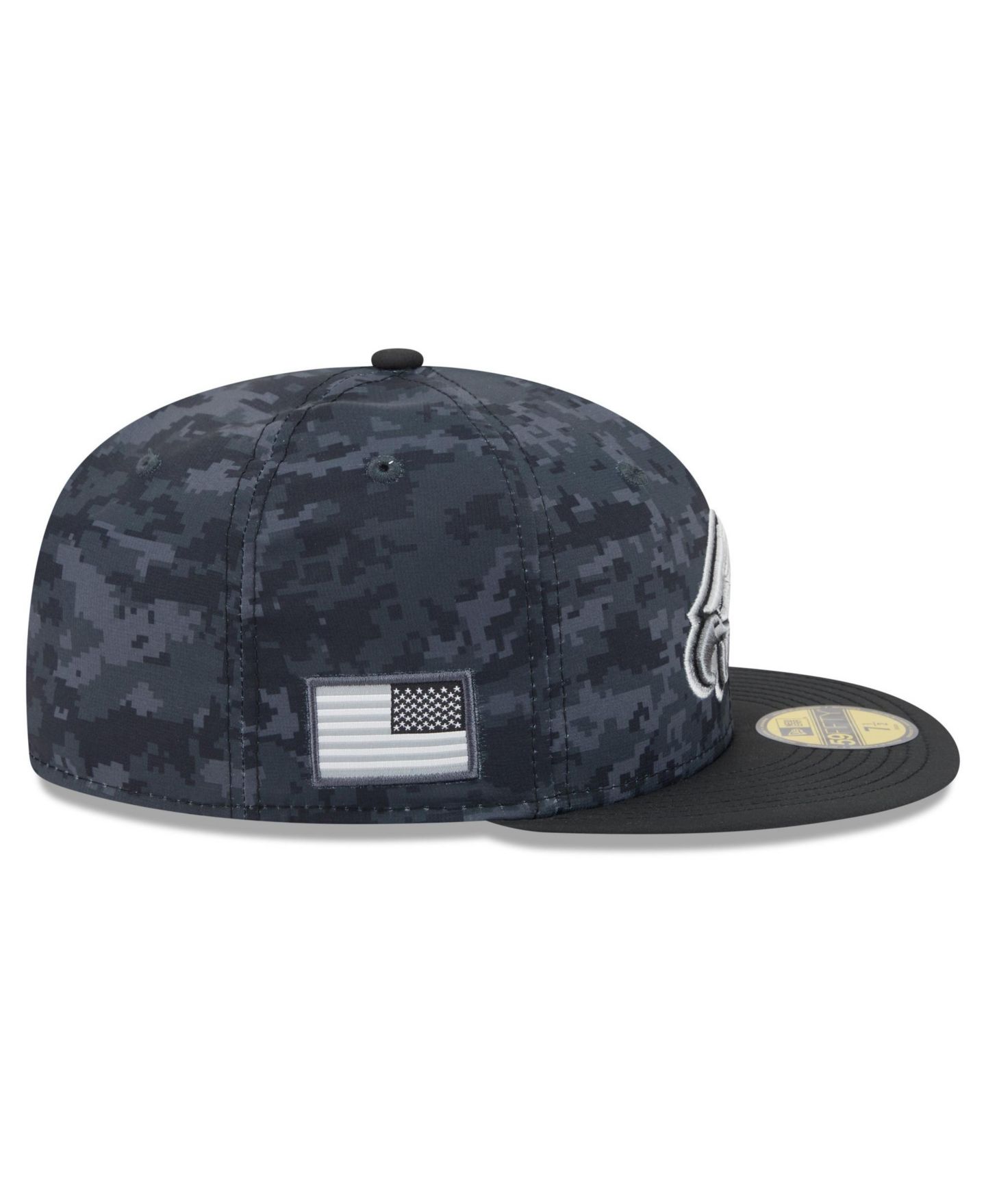 Мужская кепка New Era Black Philadelphia Eagles 2026 Salute To Service 59FIFTY Fitted Hat — фото 6