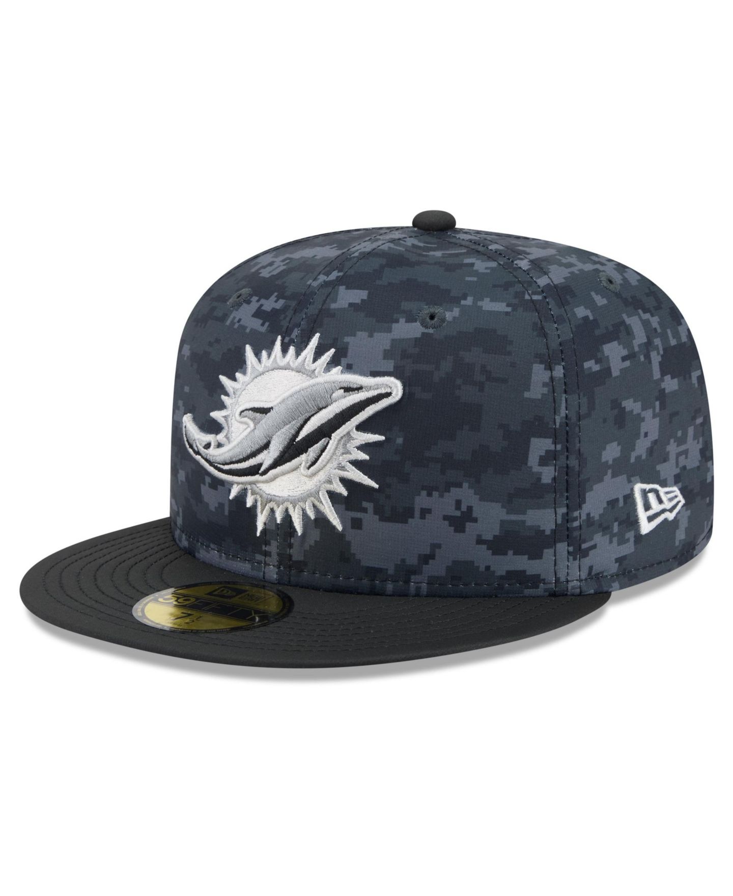 Мужская кепка New Era Black Miami Dolphins 2026 Salute To Service 59FIFTY Fitted Hat — фото 3