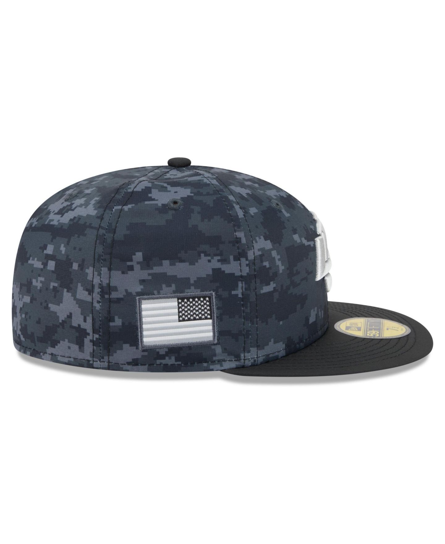 Мужская кепка New Era Black Los Angeles Rams 2026 Salute To Service 59FIFTY Fitted Hat — фото 6