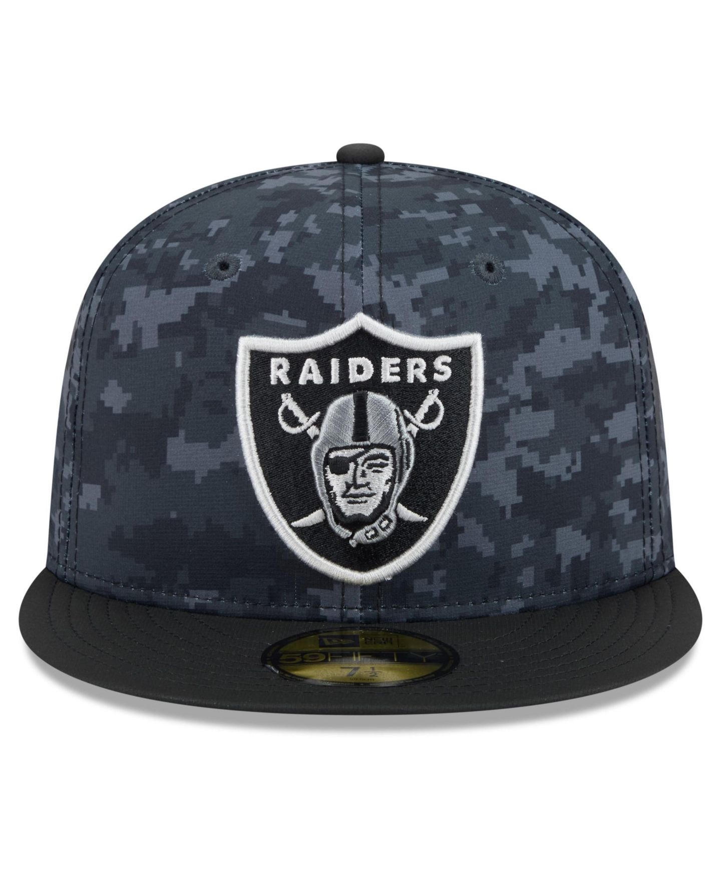 Мужская кепка New Era Black Las Vegas Raiders 2026 Salute To Service 59FIFTY Fitted Hat — фото 2