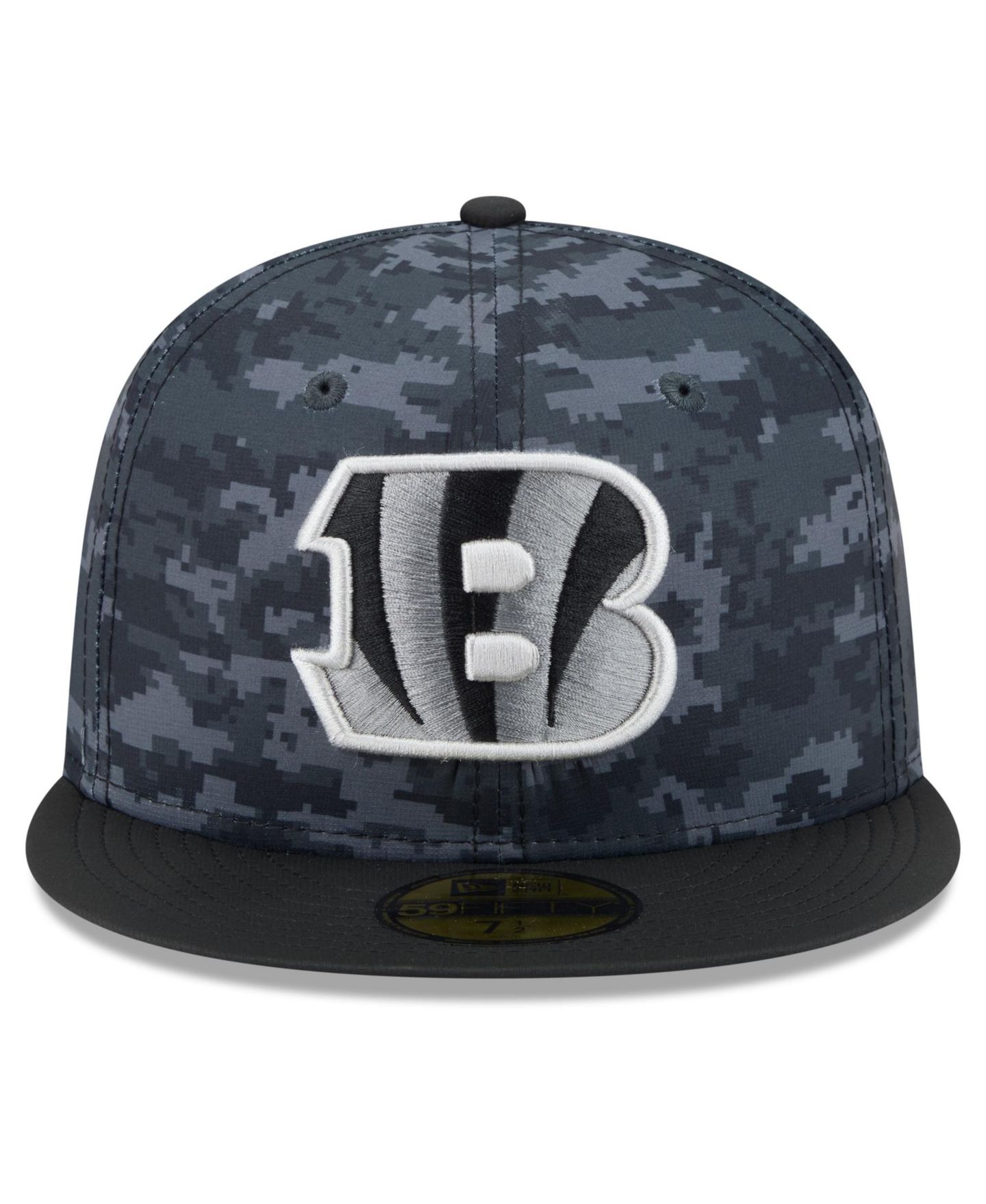 Мужская кепка New Era Black Cincinnati Bengals 2026 Salute To Service 59FIFTY Fitted Hat — фото 2