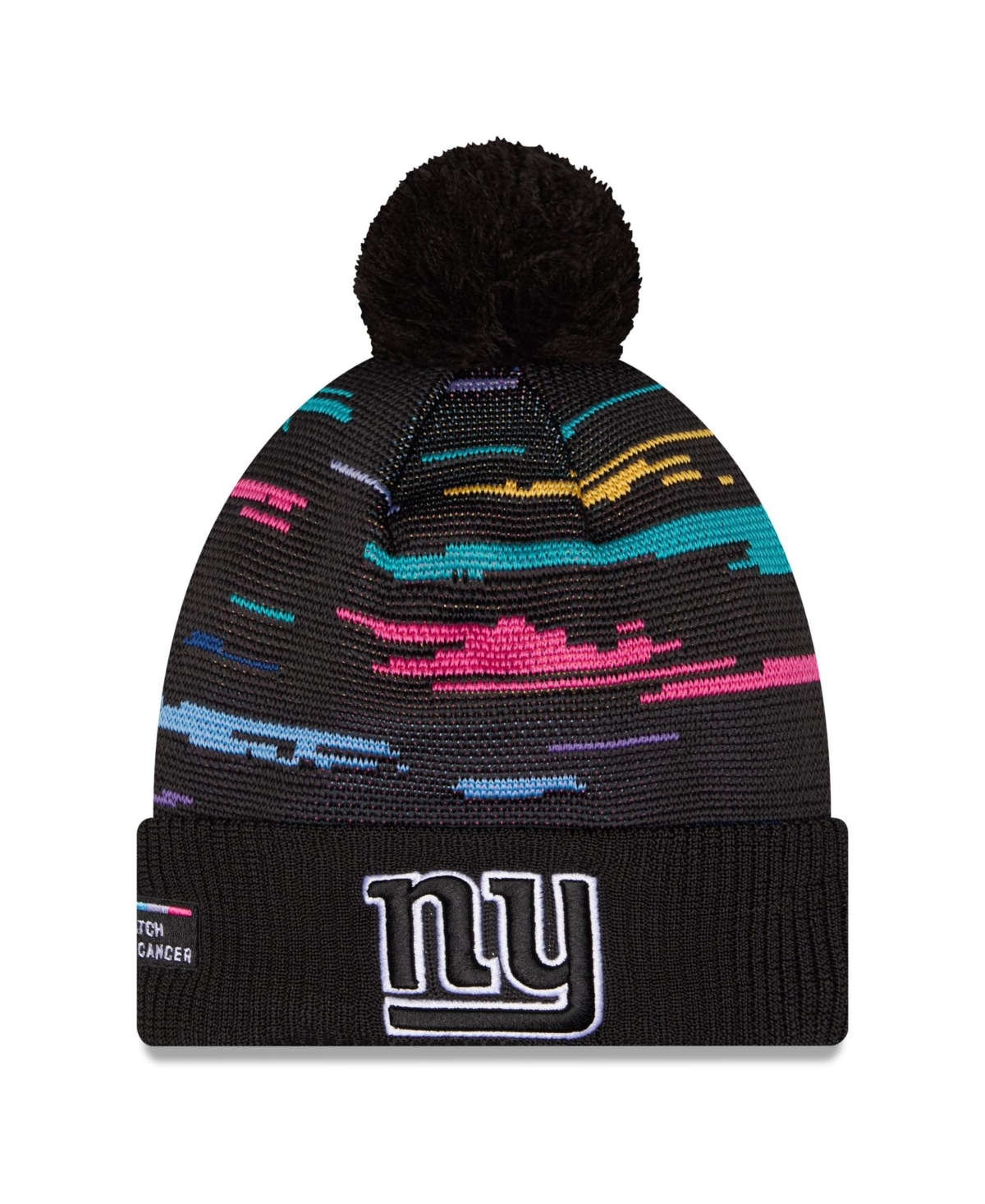 New Era Men's Black New York Giants 2026 Nfl Crucial Catch Cuffed Knit with Pom Hat - Black