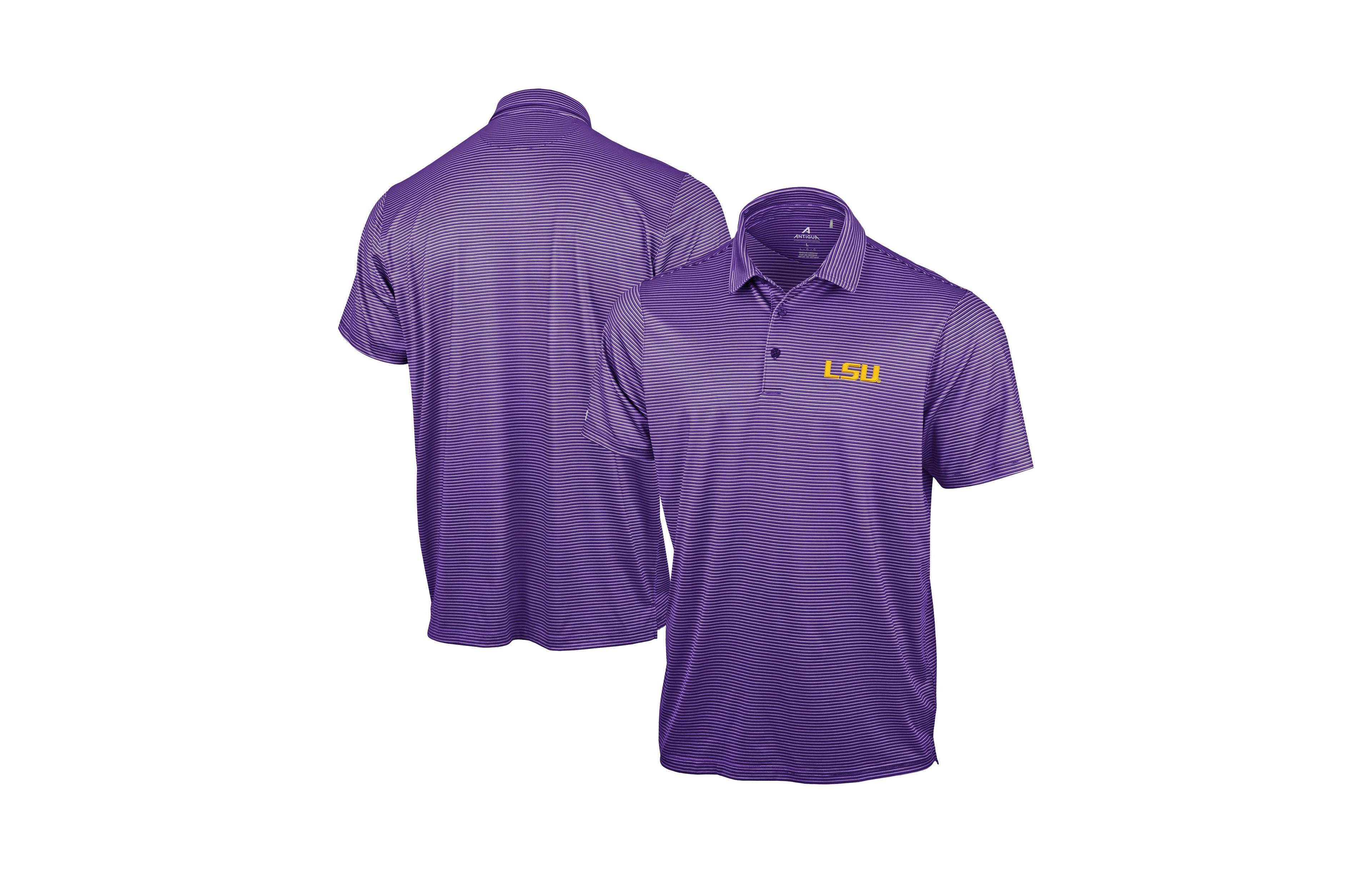 Antigua Men's Purple Lsu Tigers Lineage Polo Shirt