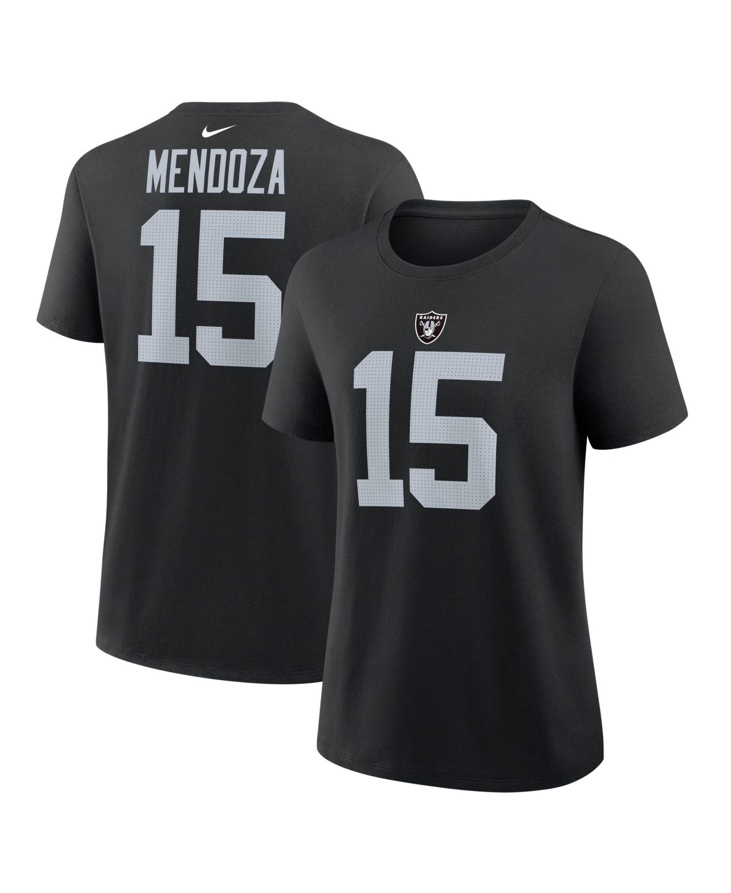 Женская футболка Nike Fernando Mendoza Black Las Vegas Raiders Name & Number — фото 1