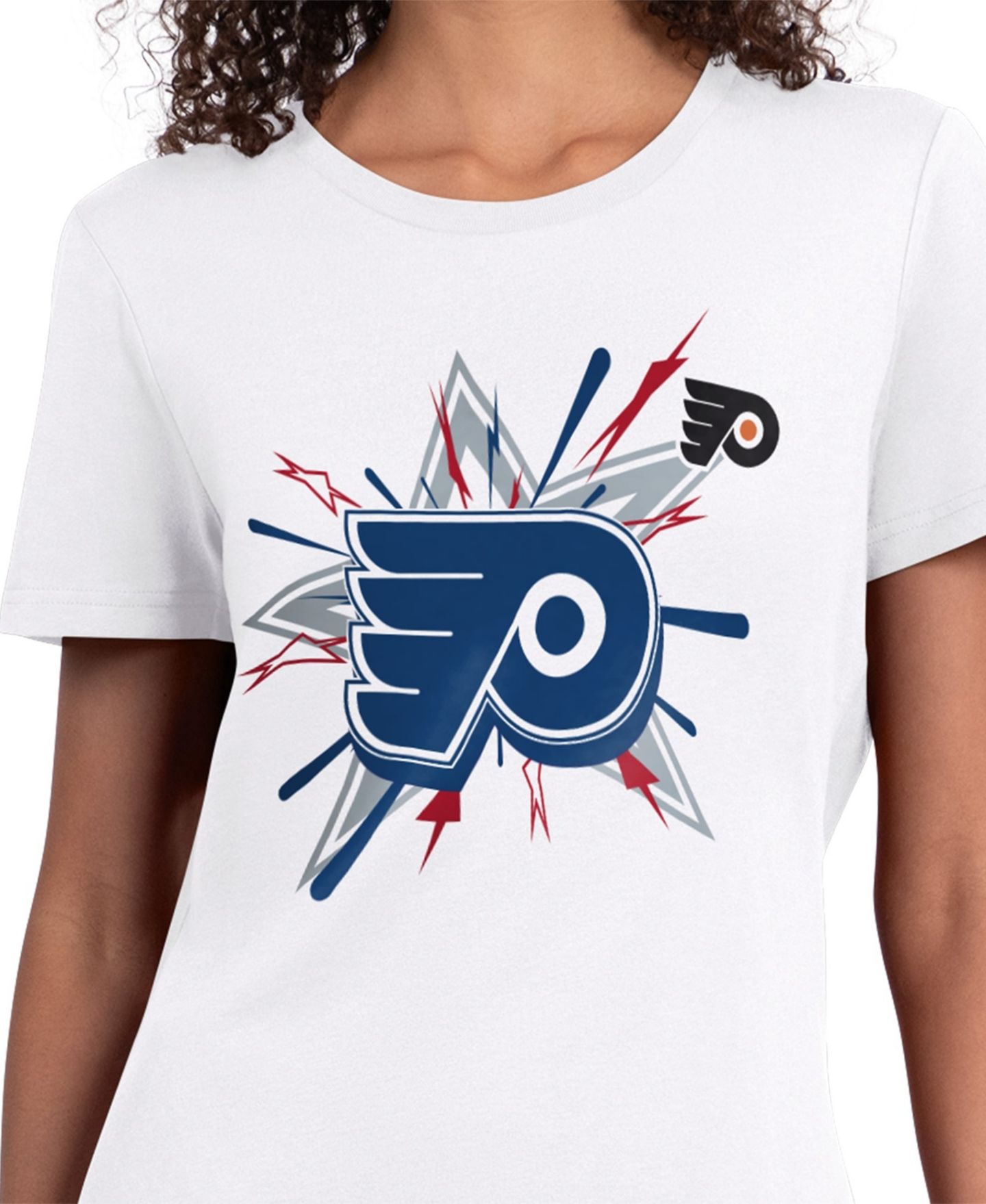 Женская футболка Starter White Philadelphia Flyers Americana Fireworks — фото 3