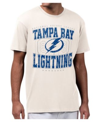 Men's Cream Tampa Bay Lightning Distressed Rink T-Shirt