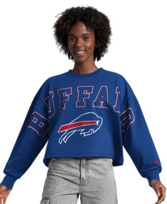 Women's Royal Buffalo Bills Bleachers Cropped Sweatshirt