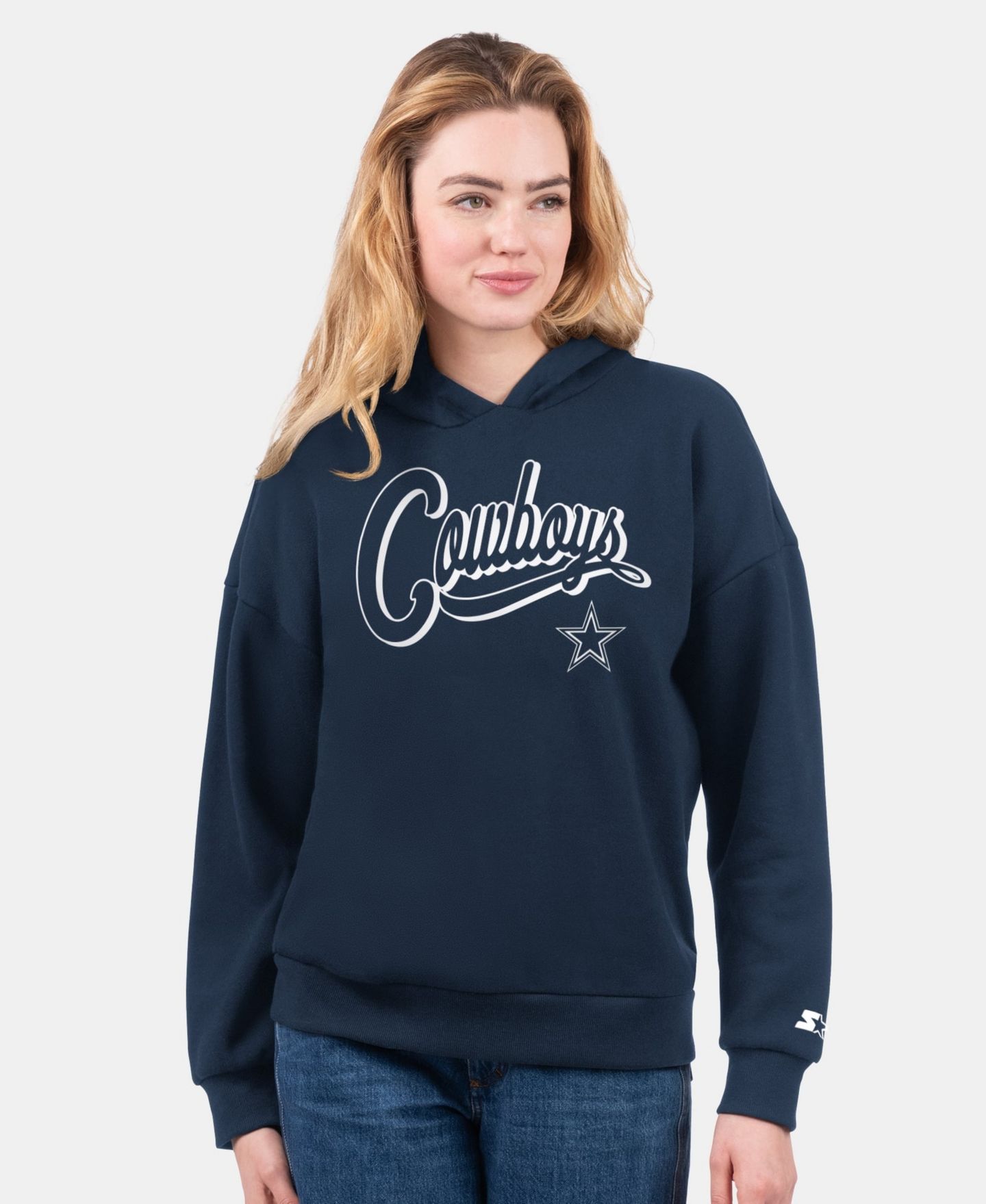 Женские худи Starter Gray/Navy Dallas Cowboys T-Shirt Combo Pack — фото 4