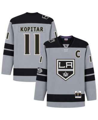 Men's Anze Kopitar Silver Los Angeles Kings Big Tall 2016/17 Captain Patch Power Play Jersey
