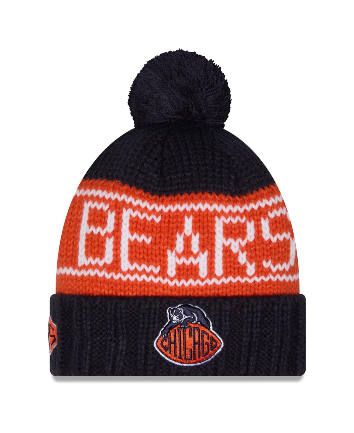 New Era Women's Navy Chicago Bears 2026 Rivalries Collection Cuffed Knit with Pom Hat - Navy