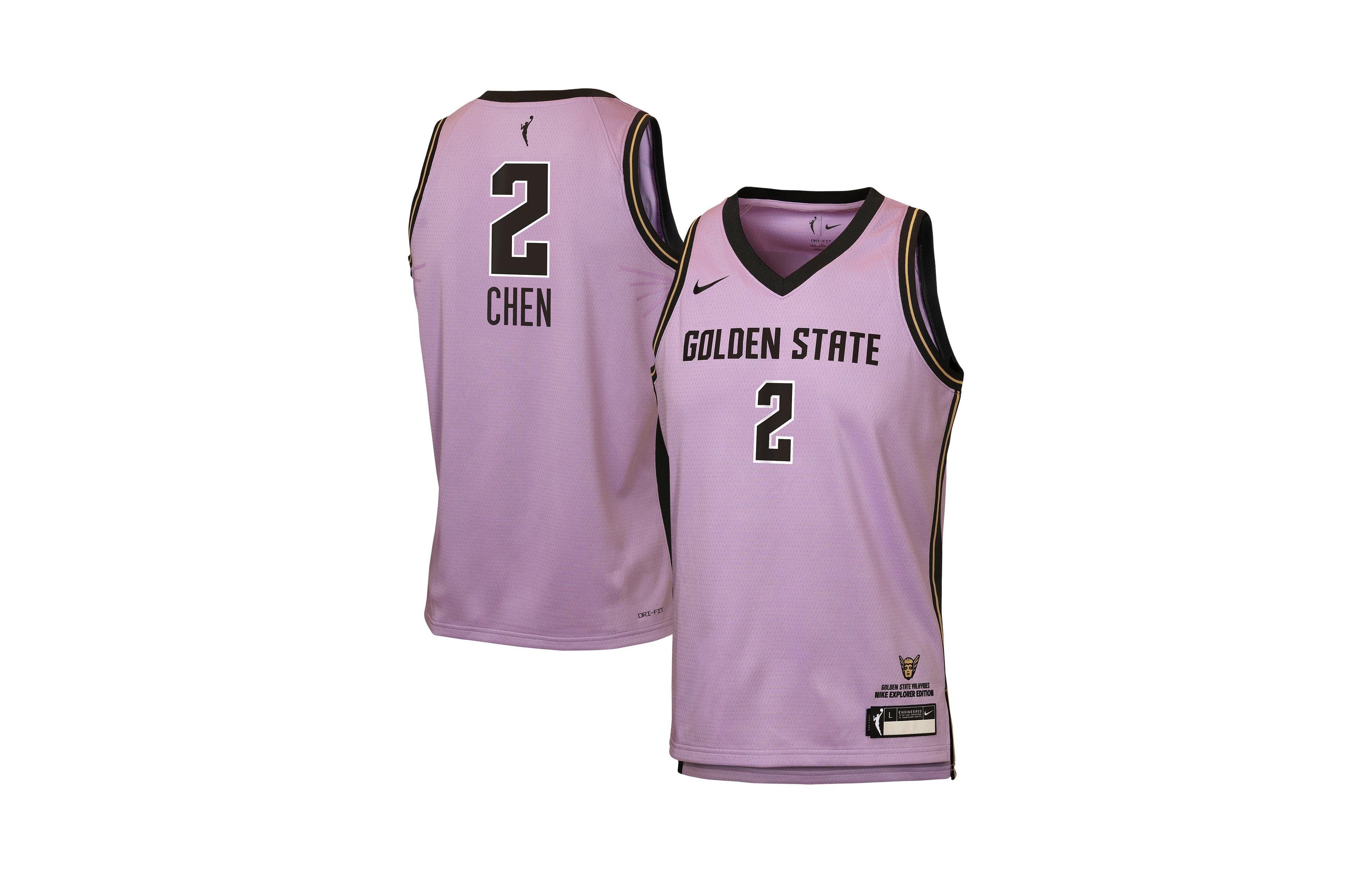 Nike Big Boys' and Girls' Kaitlyn Chen Violet Golden State Valkyries Victory Player Jersey