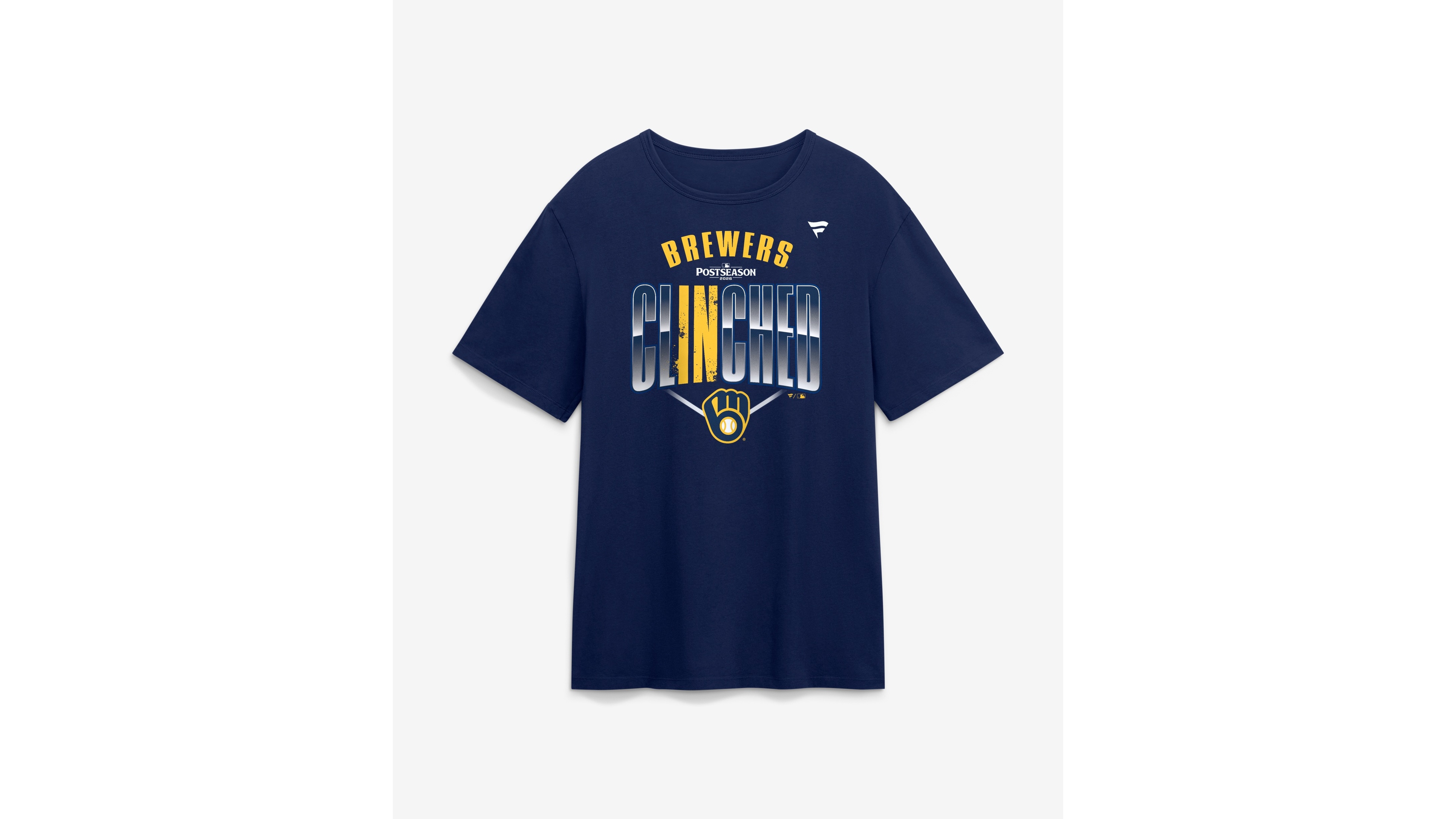 Fanatics Men's Navy Milwaukee Brewers 2026 Mlb Postseason Locker Room T-Shirt