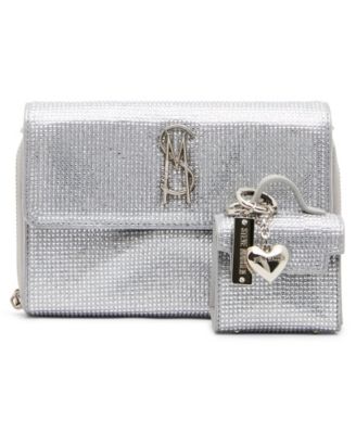 Metallic Faux Leather Carina Crossbody Wallet