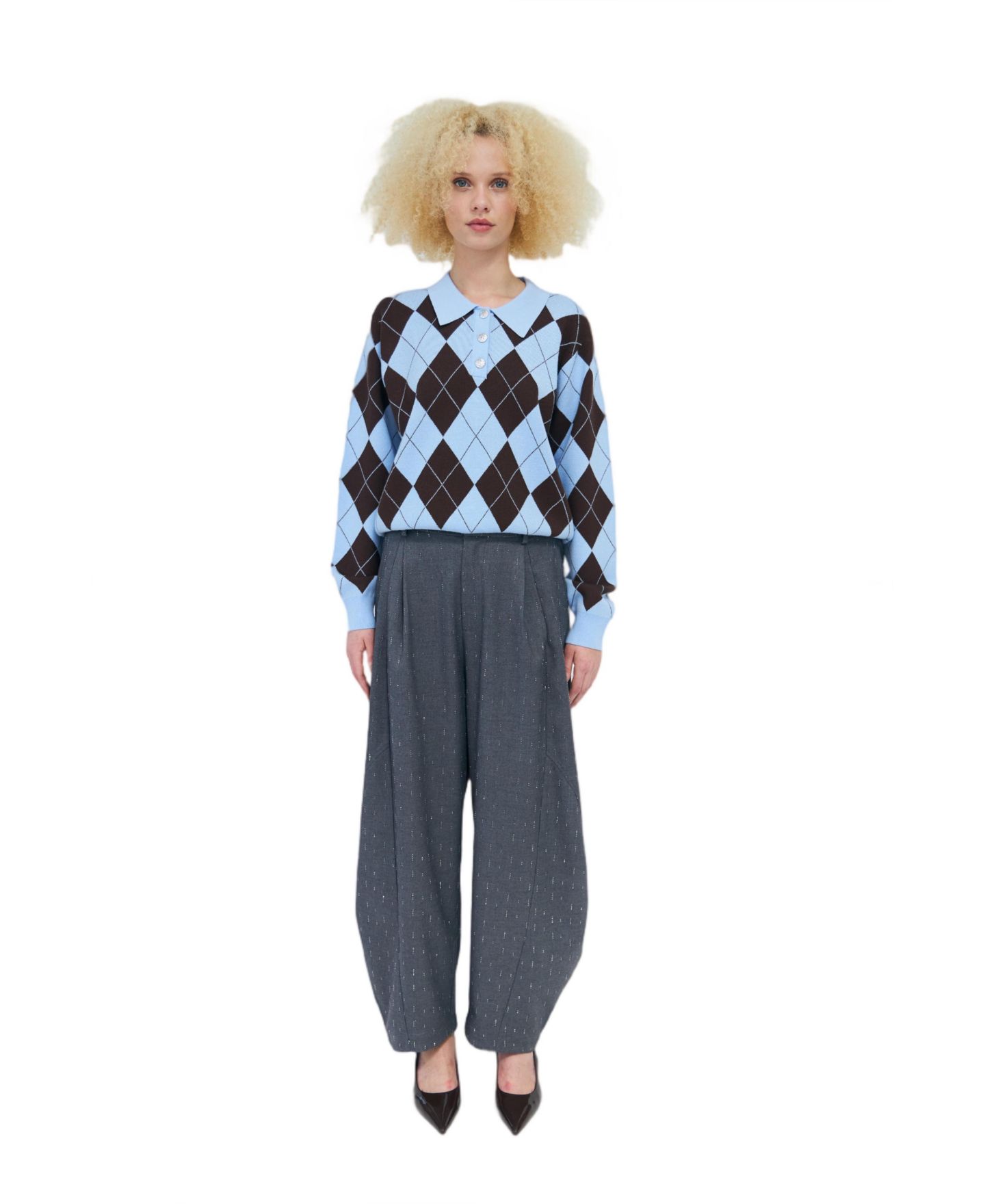 Женские брюки CRAS Richa Pleated High-Waist Wide-Leg — фото 2