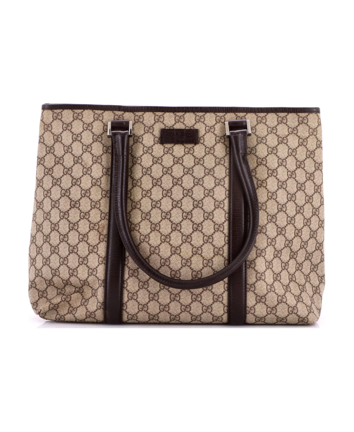 Pre-Owned Gucci Large Joy Tote Gg Coated Canvas with Leather