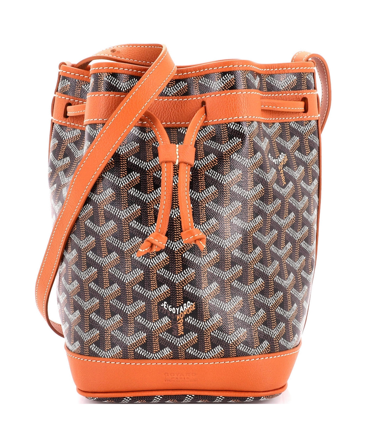 Pre-Owned Goyard Pm Petit Flot Coated Canvas Bucket Bag