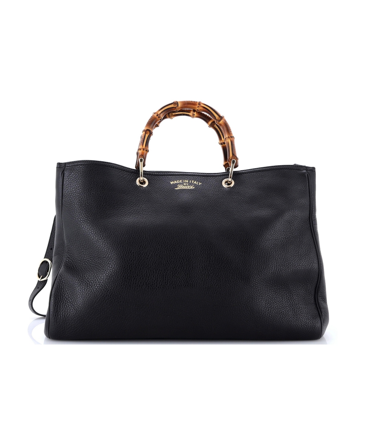 Pre-Owned Gucci Large Bamboo Shopper Tote Leather - Black