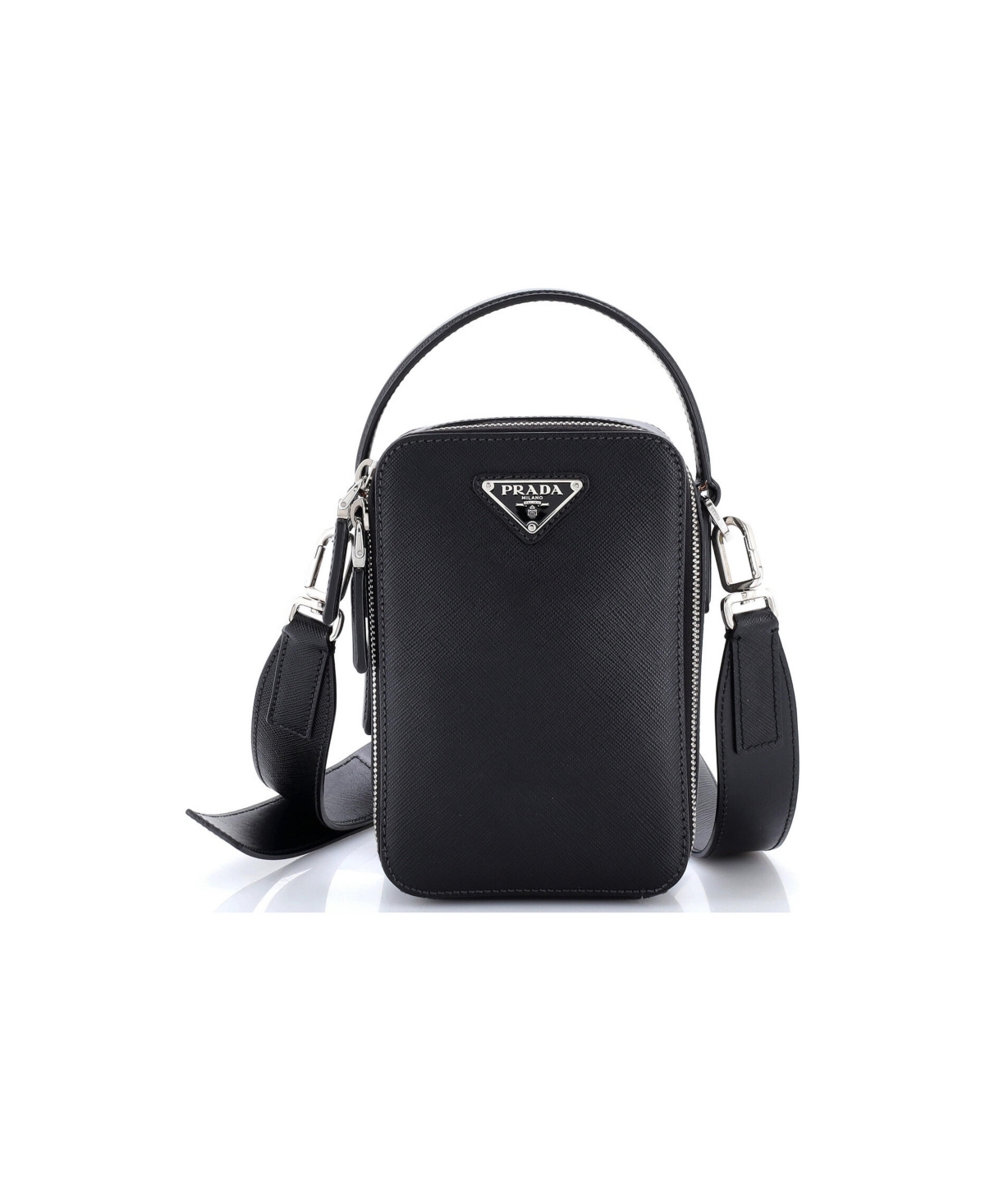 Pre-Owned Prada Medium Brique Crossbody Bag Saffiano Leather