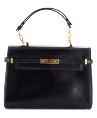 Medium Manhattan Top Handle Flap Bag Leather