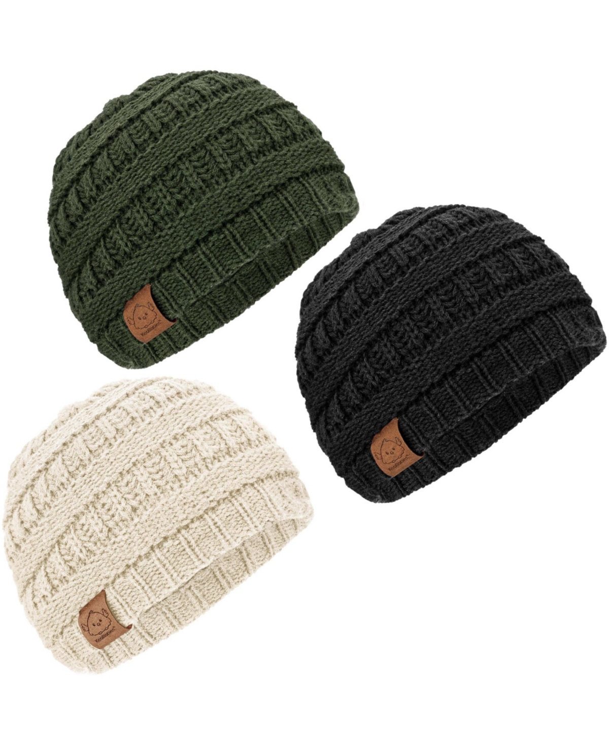 KeaBabies 3pk Warmzy Baby Beanies, 0-36 months Baby Hats, Baby Winter Hat for Newborn, Infant, Toddlers, Boys, Girls - Scout