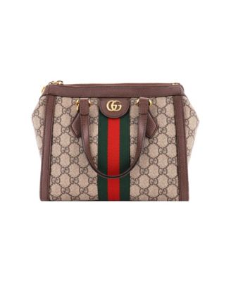 Small Ophidia Top Handle Tote GG Coated Canvas