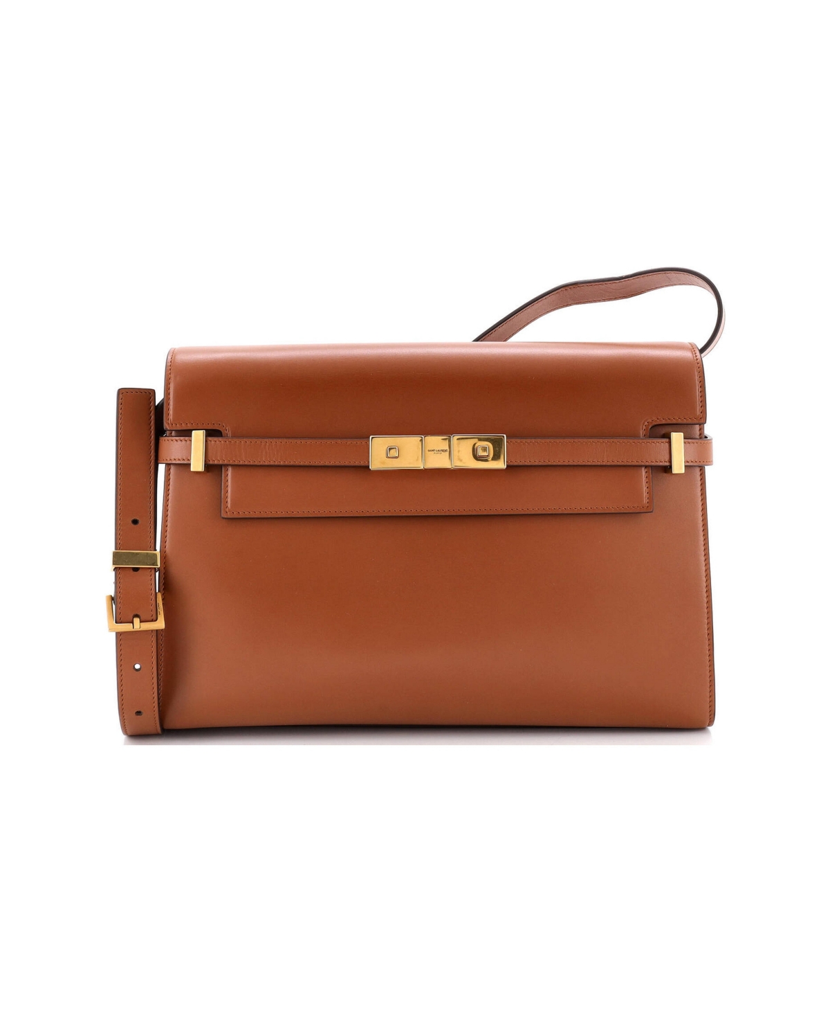 Pre-Owned Saint Laurent Medium Manhattan Shoulder Bag Leather - Brown