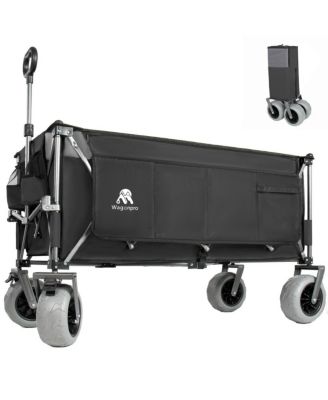 52 Inches Collapsible Utility Wagon,560lbs Heavy Duty Patented Frame,All Terrain Wheels for Beach,Sports,Gardening
