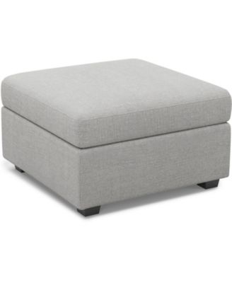 30 Inch Chenille Ottoman With Storage