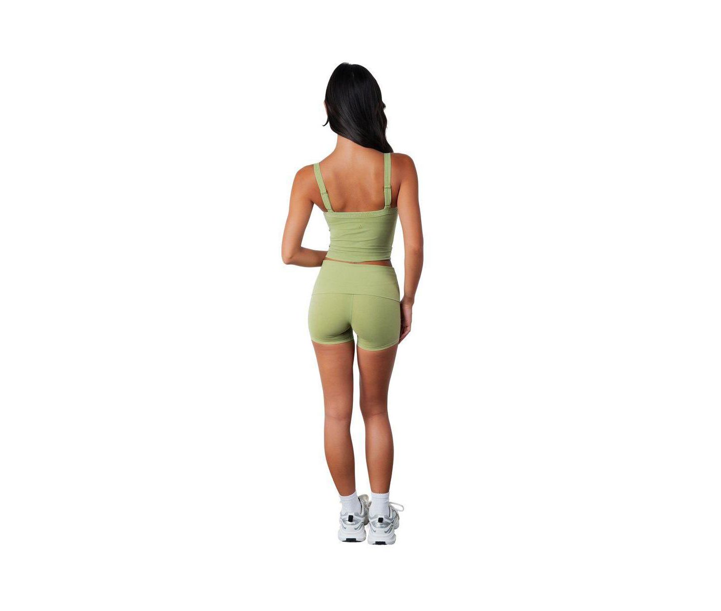 Женские шорты Vitality Cloud II Mini High-Waisted Foldover Waistband, 4 1/2" Inseam, цвет: Потёртый — фото 2