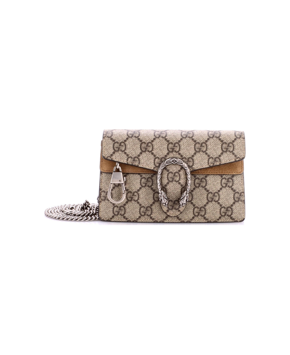 Pre-Owned Gucci Super Mini Dionysus Bag Gg Coated Canvas - Brown