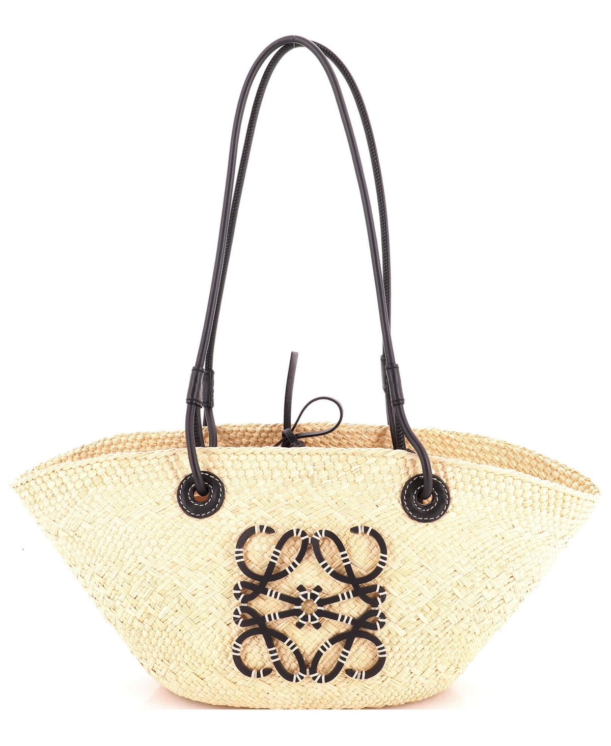 Pre-Owned Loewe Small Anagram Basket Tote Raffia