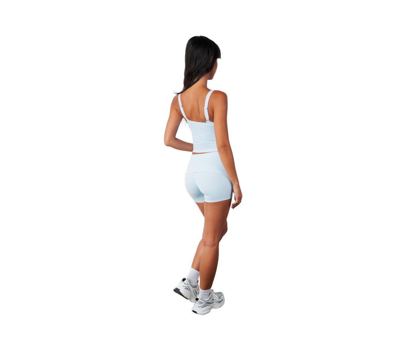 Женские шорты Vitality Cloud II Mini Foldover Waistband, 4.5" Inseam, цвет: Прозрачный небесно-голубой потёртый — фото 2