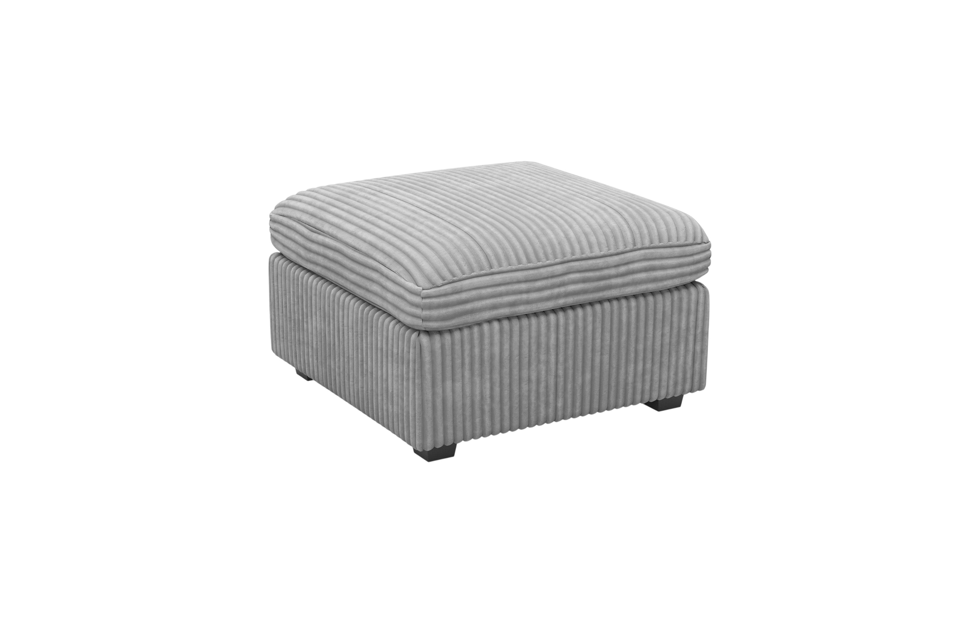 HomeRoots 30 Inch Corduroy Ottoman With Storage