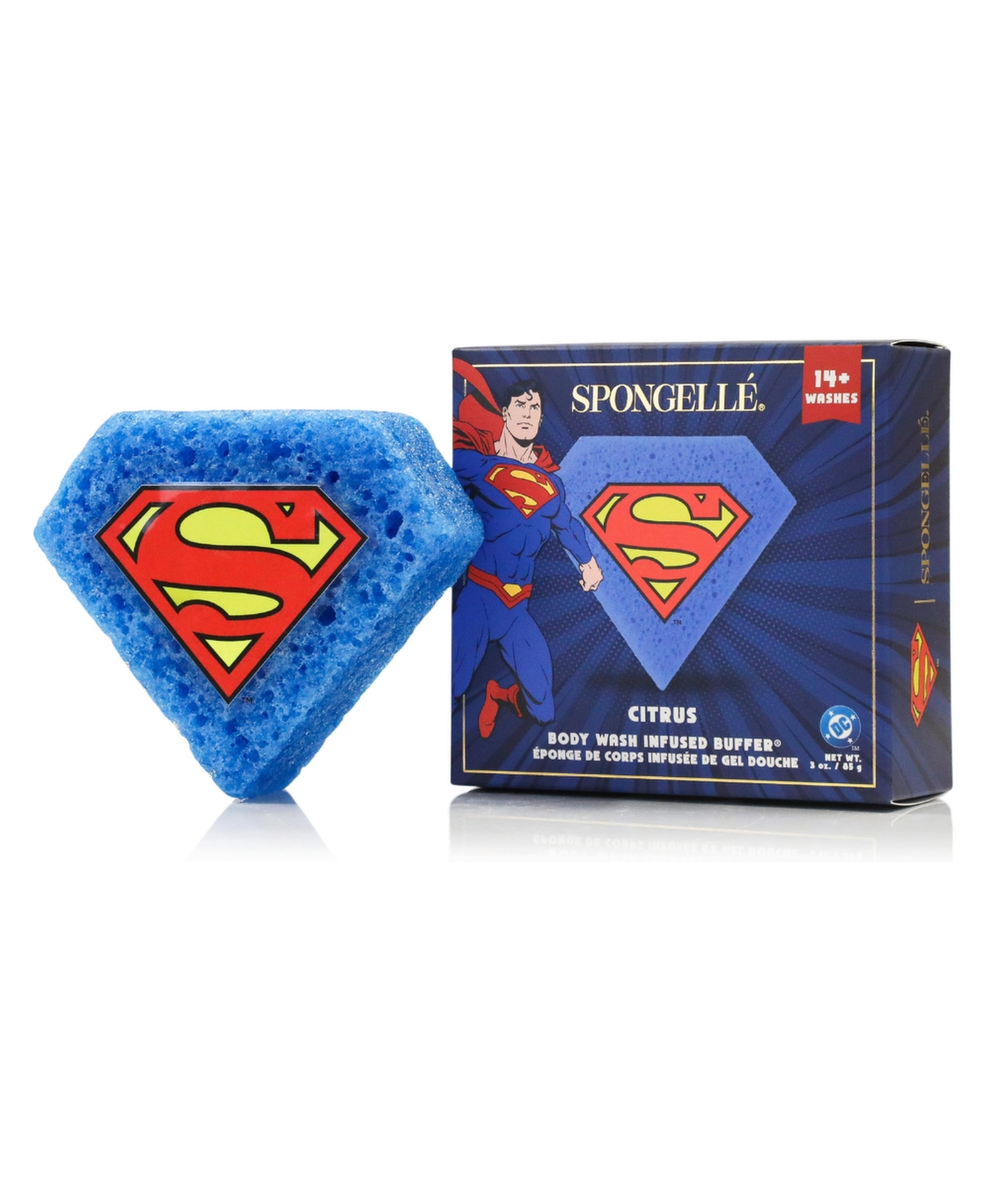 Spongelle Dc Superman Body Wash Infused Buffer Citrus