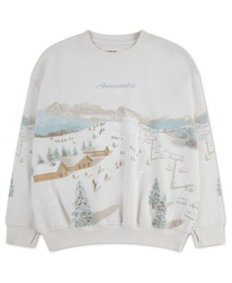 Girls' 5-16 Skiscape Ski-Inspired Graphic Sweatshirt